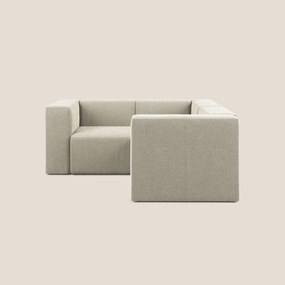 Nettuno divano angolare reversibile e modulare componibile in morbido tessuto bouclè T07 beige