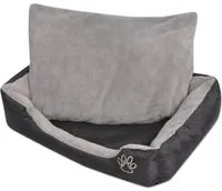 Cuccia per Cani con Cuscino Imbottito Taglia XL Nero cod mxl 40898