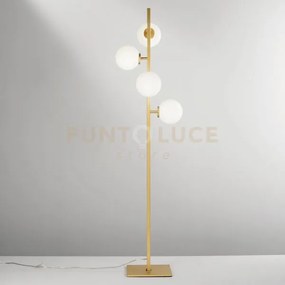 Piantana enoire oro 4 luci attacco e14 25x37,5x149,8cm diffusori in...