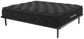 Set 2 reti con doghe 90 x 200 cm + Materasso a molle insacchettate BLACK DREAM di YSMÉE - 180 x 200 cm