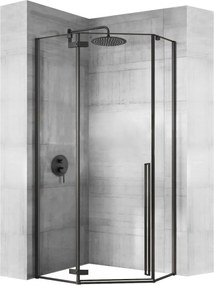 Cabina doccia DIAMOND BLACK MAT 80x80