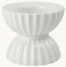 Portalumino in porcellana con superficie scanalata Tura