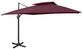 Ombrellone A Sbalzo Con Doppia Copertura 300x300 Cm Bodeaux /