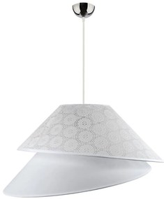 Duolla - Lampadario a sospensione con filo COCO 1xE27/40W/230V diametro 50 cm bianco