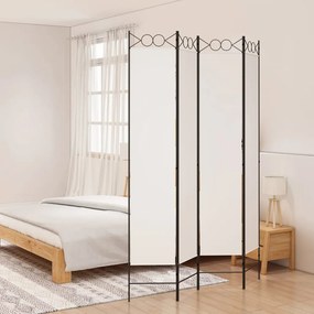 Divisorio A 4 Pannelli Bianco 160x220 Cm Tessuto /
