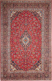 Kashan Tappeto 210x330 Rosso (Iran) Annodato A Mano