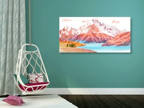 Stampa su tela – Paesaggio montano dipinto