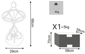 Portaombrelli in acciaio cm 29 x 68 h