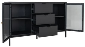 Cassettiera in metallo nero 140x85 cm Dalby - House Nordic