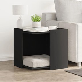Recinto per lettiera per gatti nero 53x53x51 cm in truciolato