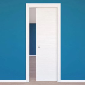 Porta scorrevole Milk bianco L 60 x H 210 cm reversibile