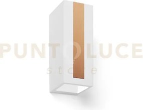 Thera applique a parete biemissione 2 luci attacco gu10 in gesso bi...