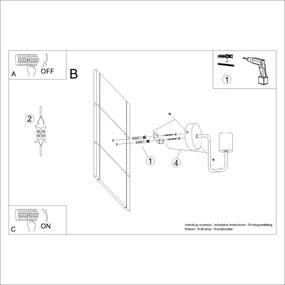 Sollux SL.1664 - Applique TIMBO 1xE27/15W/230V bianco/beige/faggio