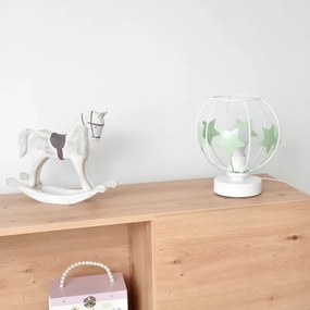 Lampada da tavolo per bambini STARS 1xE27/15W/230V verde/bianco