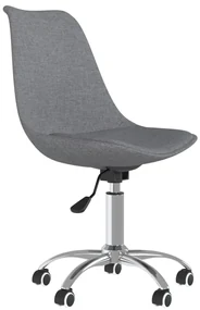 Sedie da pranzo girevoli 4 pz grigio chiaro in tessuto