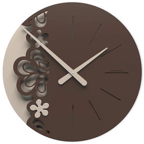 Calleadesign Orologio da parete Merletto grande color cioccolato