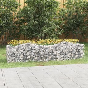 Gabbione Ad Arco Con Letto Rialzato 200x50x50 Cm Ferro Zincato /