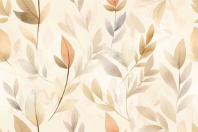 Carta da parati – Foglie minimaliste delicate