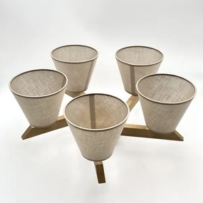 Brilagi - LED  Lampadario a plafone ANTHONY 5xE14/40W/230V quercia/beige