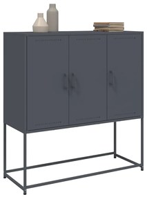 Credenza antracite 100,5x39x107 cm in acciaio