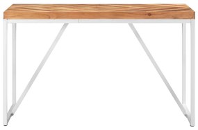 Tavolo Da Pranzo 120x60x76 Cm Legno Massello Di Acacia E Mango /