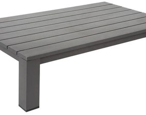 Tavolino da esterno Indianapolis struttura e superficie in Alluminio  grigio per 4 persone 118.5x73cm