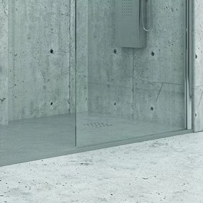 Piatto doccia 160x80 effetto pietra grigio cemento - KAMALU