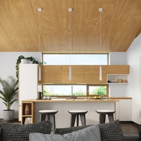 Sollux SL.1397 - Lampadario a sospensione con filo PRYSM 1xG9/8W/230V bianco