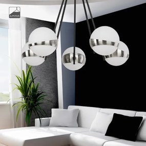 Jupiter 1715 - Lampadario a sospensione con supporto rigido ELFA 5xE14/40W/230V cromo