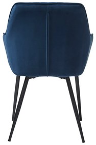 Set di sedie da pranzo blu scuro in imbottito con braccioli 2 pz Nolan Stripe – Unique Furniture