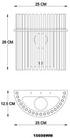Globo 15698WM - Applique GORLEY 1xE27/60W/230V oro