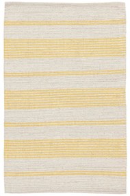 Tappeto Bay stripe geometrico in cotone giallo, L 200 x L 140 cm
