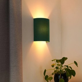 Duolla Applique a semicerchio, velluto, verde scuro, E27