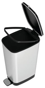 Cestino per la spazzatura argentato in plastica con pedale 45 l Chic Bin L – KIS