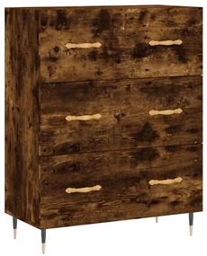 Credenza rovere fumo 69,5x34x90 cm in legno multistrato