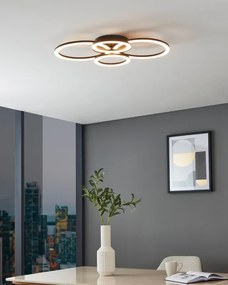 Plafoniera LED bagno e garage moderno Parrapos-Z, nero 61.5x45 cm, luce naturale dimmerabile, 5800 lumen EGLO