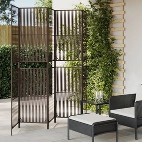 Divisorio Per Ambienti A 5 Pannelli Marrone İn Polyrattan /