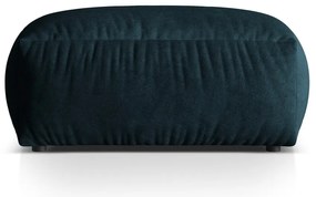 Poggiapiedi componibile blu scuro con rivestimento in velluto Martina – Micadoni