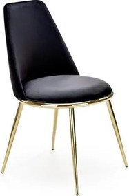 Sedia imbottita K460 - Nero/Oro