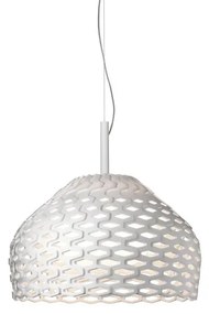 Flos Tatou Suspension 2 Lampada 50 cm a sospensione a luce diffusa in policarbonato Bianco