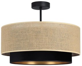 Plafoniera SARTA 1xE27/60W/230V nero/juta