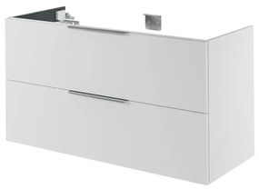 Mobile da bagno sospeso sotto lavabo L 120 x H 64 x P 48 cm bianco laccato, 2 cassetti SENSEA Neo