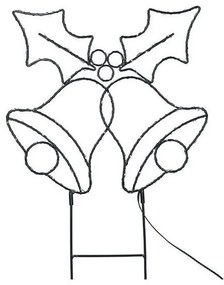 Solight 1V289 - Decorazione natalizia da esterno a LED 100xLED/3xAA IP44, luce calda, campanelle