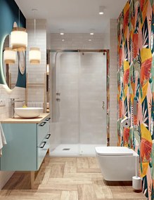 Mobile da bagno sospeso sotto lavabo L 75 x H 58 x P 46 cm verde laminato opaco, 2 cassetti SENSEA Remix