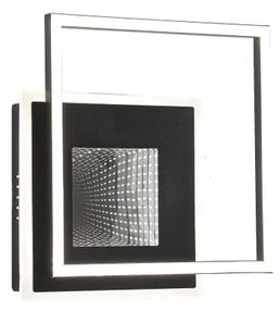 Applique LED garage moderno TRIDI nero IP20, luce bianco naturale 3200 lumen,