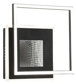 Applique LED garage moderno TRIDI nero IP20, luce bianco naturale 3200 lumen,