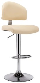 Sgabello Da Bar Crema İn Similpelle /
