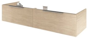 Mobile da bagno sotto lavabo SENSEA Neo rovere lucido L 150 x H 32 x P 48 cm 2 cassetti, lavabo non incluso