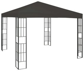 Gazebo con Stringa di Luci LED 3x3 m Antracite