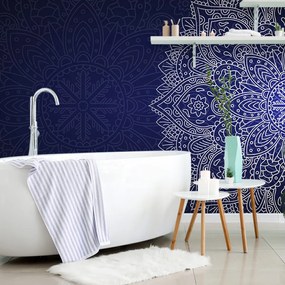 Carta da parati – Mandala blu scuro